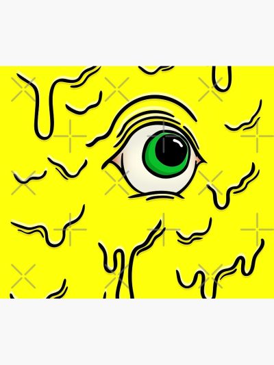 Yellow & Green Slimy Cyclops Eye Tapestry Official Subtronics Merch