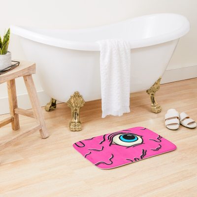 Pink & Blue Slimy Cyclops Eye Bath Mat Official Subtronics Merch