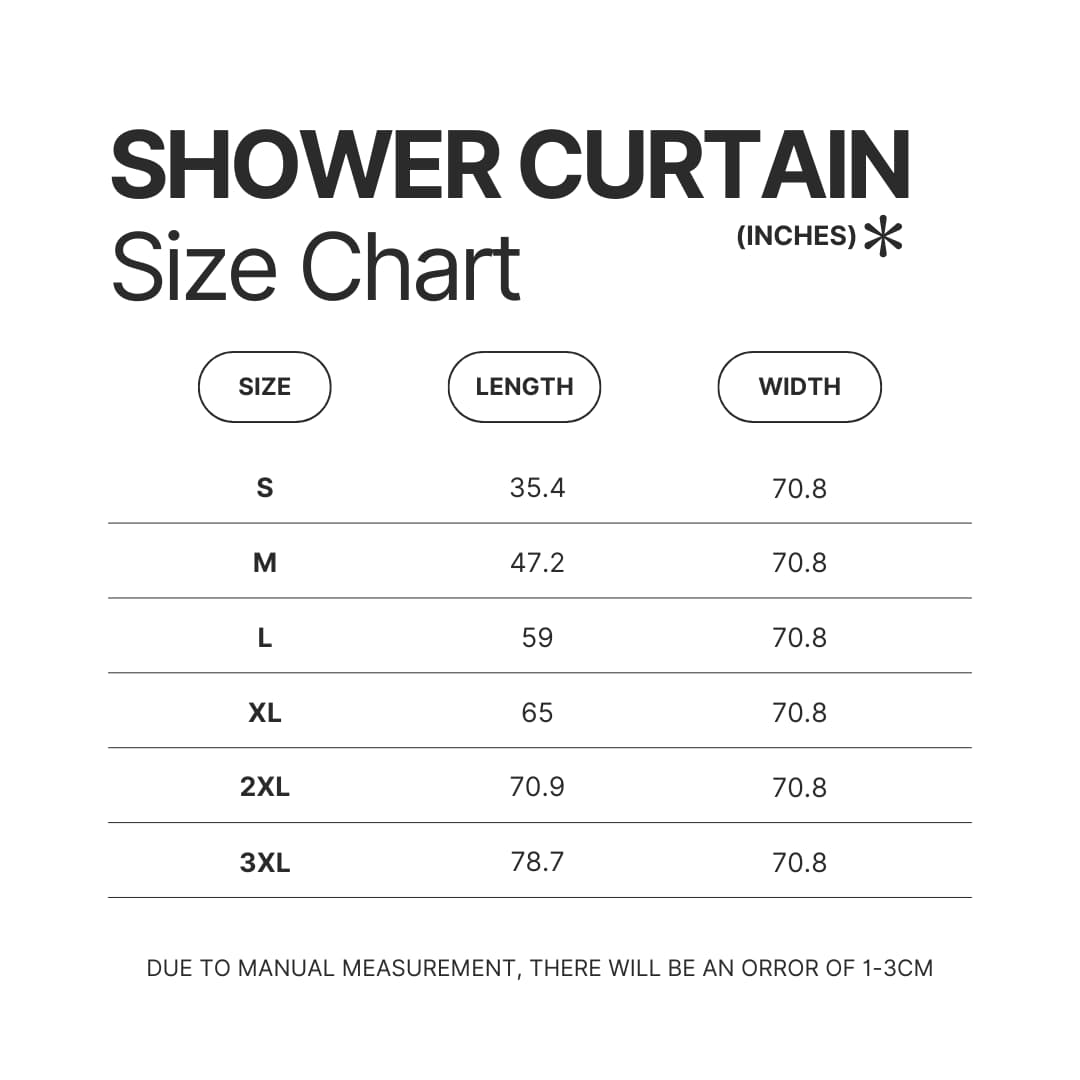 Shower Curtain Size Chart - Subtronics Store
