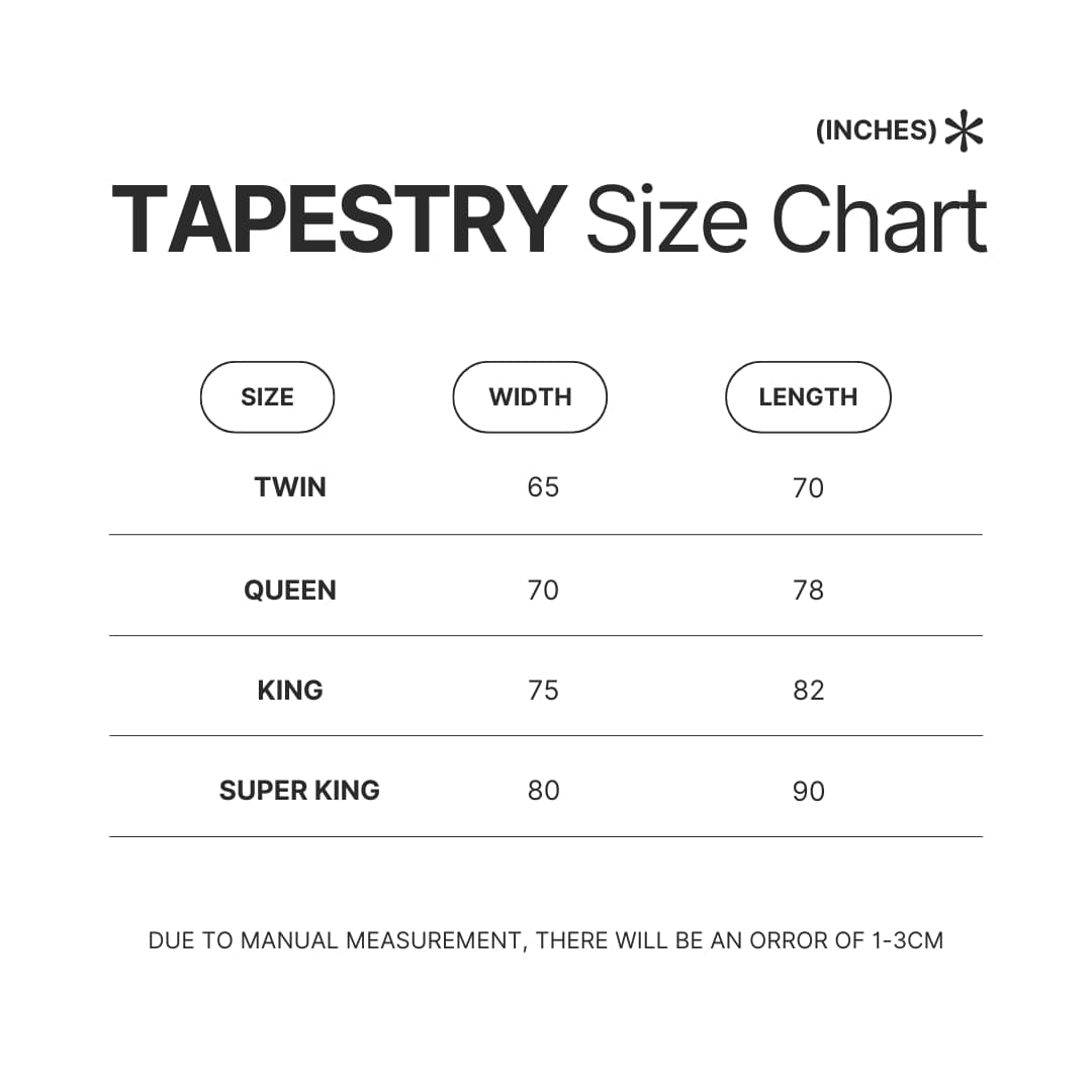 Tapestry Size Chart - Subtronics Store