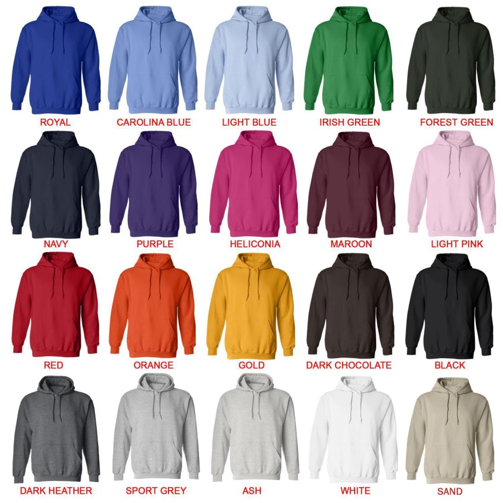 hoodie color chart - Subtronics Store