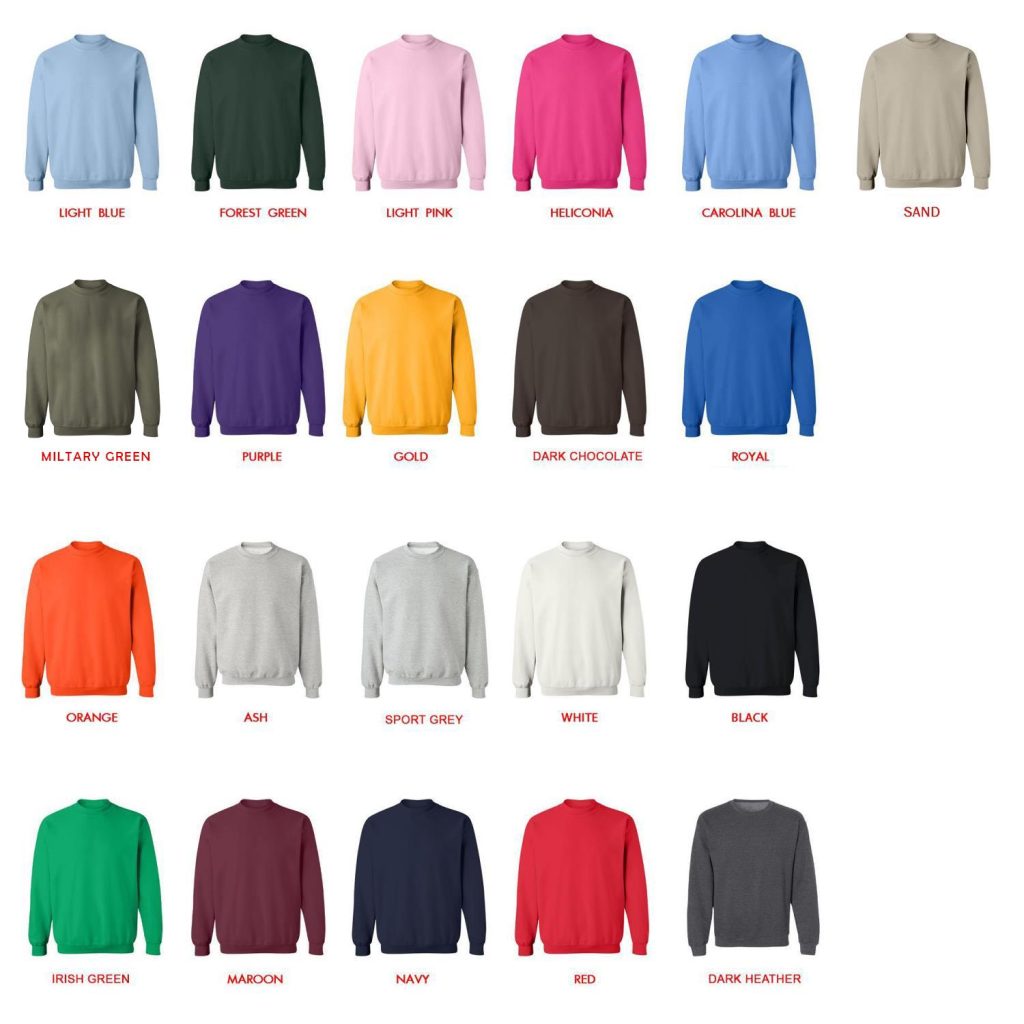 sweatshirt color chart - Subtronics Store